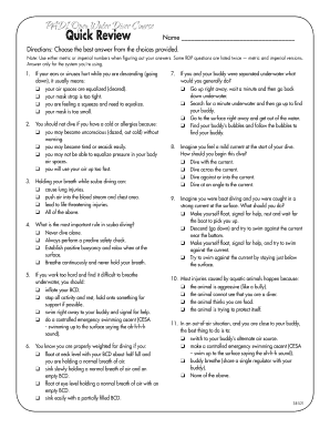 padi open water exam questions 2019 pdf